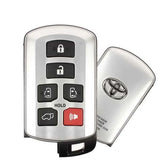2011-2020 Toyota Sienna / 6-Button Smart Key / PN: 89904 08010 / HYQ14ADR / OEM RECASE - NO LOGO