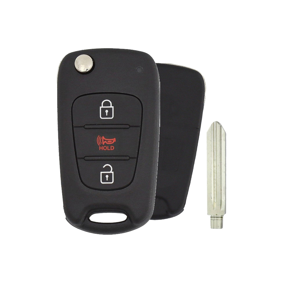 2012-2013 Kia Rio | 3-Button Flip Key - Main photo