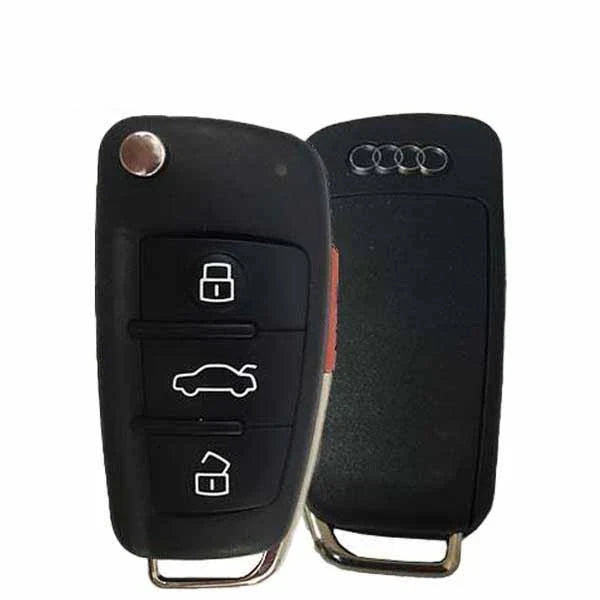 2006-2010 Audi / 4-Button Remote Flip Key / PN: 8E0-837-220-R / MYT4073A / OEM RECASE