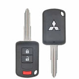 2014-2024 Mitsubishi Mirage / 3-Button Remote Head Key / PN: 6370B904 / OUCJ166N / OEM REFURB