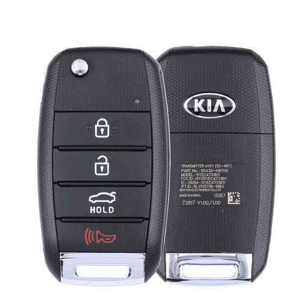 2020-2023 Kia Rio Remote Flip Key 4B Trunk w/ Transponder / PN: 95430-H9850 / SYEC4TX1611 / OEM