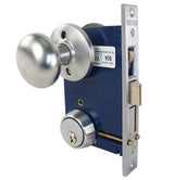 Maxtek - Heavy Duty ORNAMENTAL Iron Gate Double Cylinder Mortise Lockset 2-1/2" Backset 1"X 7-1/8" Faceplate