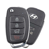 2013-2016 Hyundai Santa Fe / 4-Button Flip Key Remote / PN: 95430-4Z101 / TQ8-RKE-3F04 / HY18R / OEM REFURB