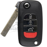 2015-2017 Smart Fortwo Forfour (W453) / 4-Button Flip Key / CWTWB1G767 / 434 MHz / AFTERMARKET