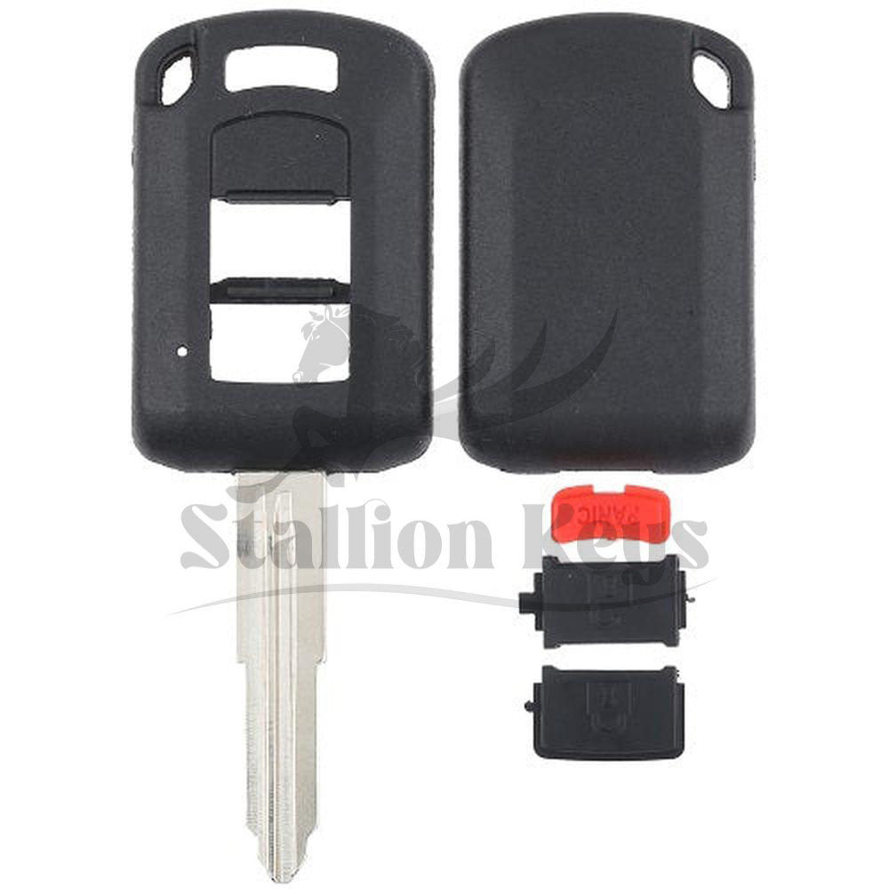 2016-2026 Mitsubishi / 3-Button Remote Head Key SHELL / MIT3 / OUCJ166N / AFTERMARKET