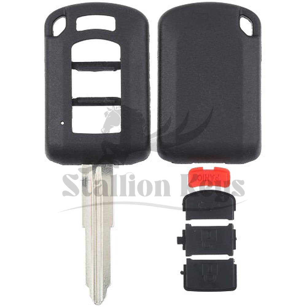 2016-2018 Mitsubishi / 4-Button Remote Head Key SHELL / MIT3 / OUCJ166N / AFTERMARKET