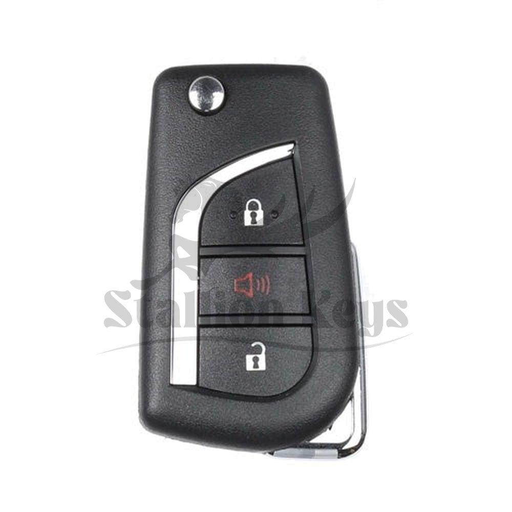 2017-2018 Toyota Corolla iM / 3-Button Remote Flip Key / PN: 89070-12C20 / HYQ12BFA / H Chip / AFTERMARKET