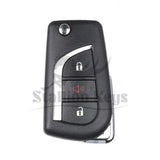 2017-2018 Toyota Corolla iM / 3-Button Remote Flip Key / PN: 89070-12C20 / HYQ12BFA / H Chip / AFTERMARKET