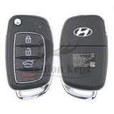 2017-2020 Hyundai Sonata / 4-Button Flip Key / PN: 95430-C1210 / TQ8-RKE-4F25 / OEM