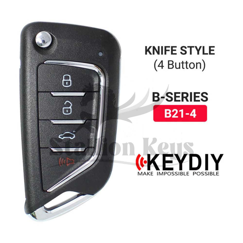 Keydiy - Universal Flip Remote Key 3+1 Buttons Knife Type B21-4