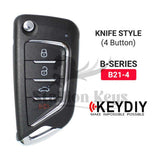 Keydiy - Universal Flip Remote Key 3+1 Buttons Knife Type B21-4