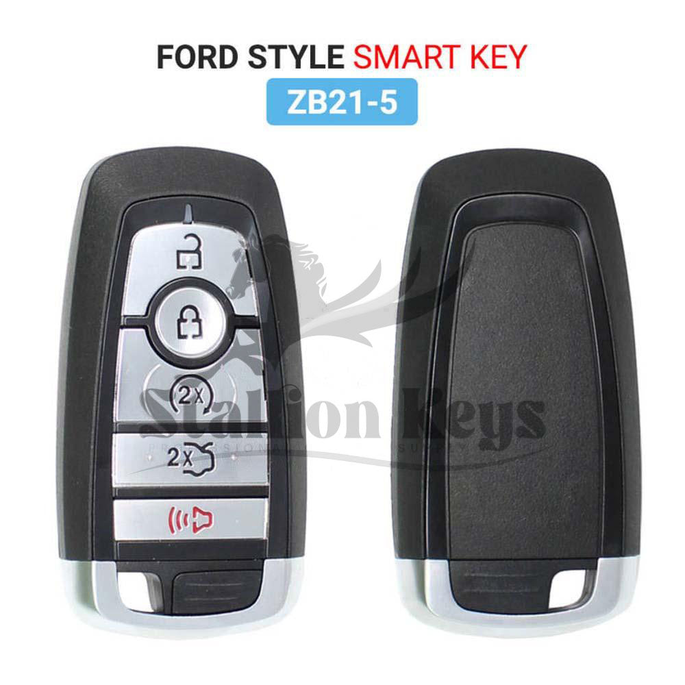 Keydiy - Universal Smart Remote Key 4+1 Button Ford Type ZB21-5