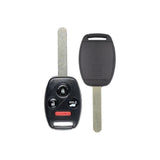 2012-2015 Honda Pilot 4-Button Remote Head Key w/ Glass Hatch  PN: 35118-SZA-A41  KR55WK49308 - Recase, no-logo shell