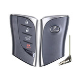 2022-2026 Lexus RX 350  RX 500H  UX  TX  4-Button Smart Key  PN: 8990H-0E620  HYQ14FLC Locked - front, back and emergency key