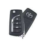 2018-2026 Toyota Camry  Corolla  Remote Flip Key 4-Button Trunk  HYQ12BFB  PN: 89070-06791  H Chip - Brand New, side buttons shown