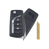 2018-2026 Toyota Camry  Corolla  Remote Flip Key 4-Button Trunk  HYQ12BFB  PN: 89070-06791  H Chip - front, back, side buttons and emergency key