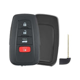 2018-2020 Toyota 86  4-Button Smart Key  PN: SU003-07686  HYQ14AHP - Recase, no-logo shell with emergency key