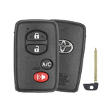 2010-2015 Toyota Prius  4-Button Smart Key  PN: 89904-47352  HYQ14ACX  Board 5290 - front, back and emergency key