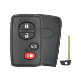 2010-2015 Toyota Prius  4-Button Smart Key  PN: 89904-47352  HYQ14ACX  Board 5290 - Recase, no-logo shell with emergency key