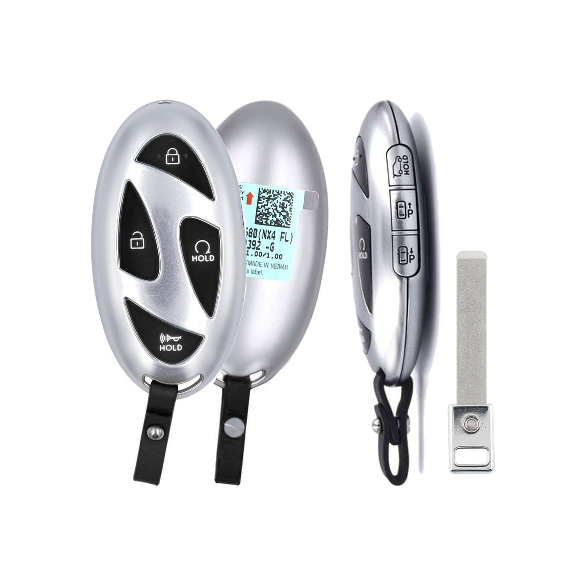 2024-2026 Hyundai Tucson 7-Button Smart Key  PN: 95440-N9580 - front, back, side buttons and emergency key