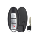 2007-2014 Nissan Pathfinder | Rogue | Versa | 3-Button Smart Key | PN: 285E3-EM31D | CWTWBU729 - Recase (no logo shell) with emergency key