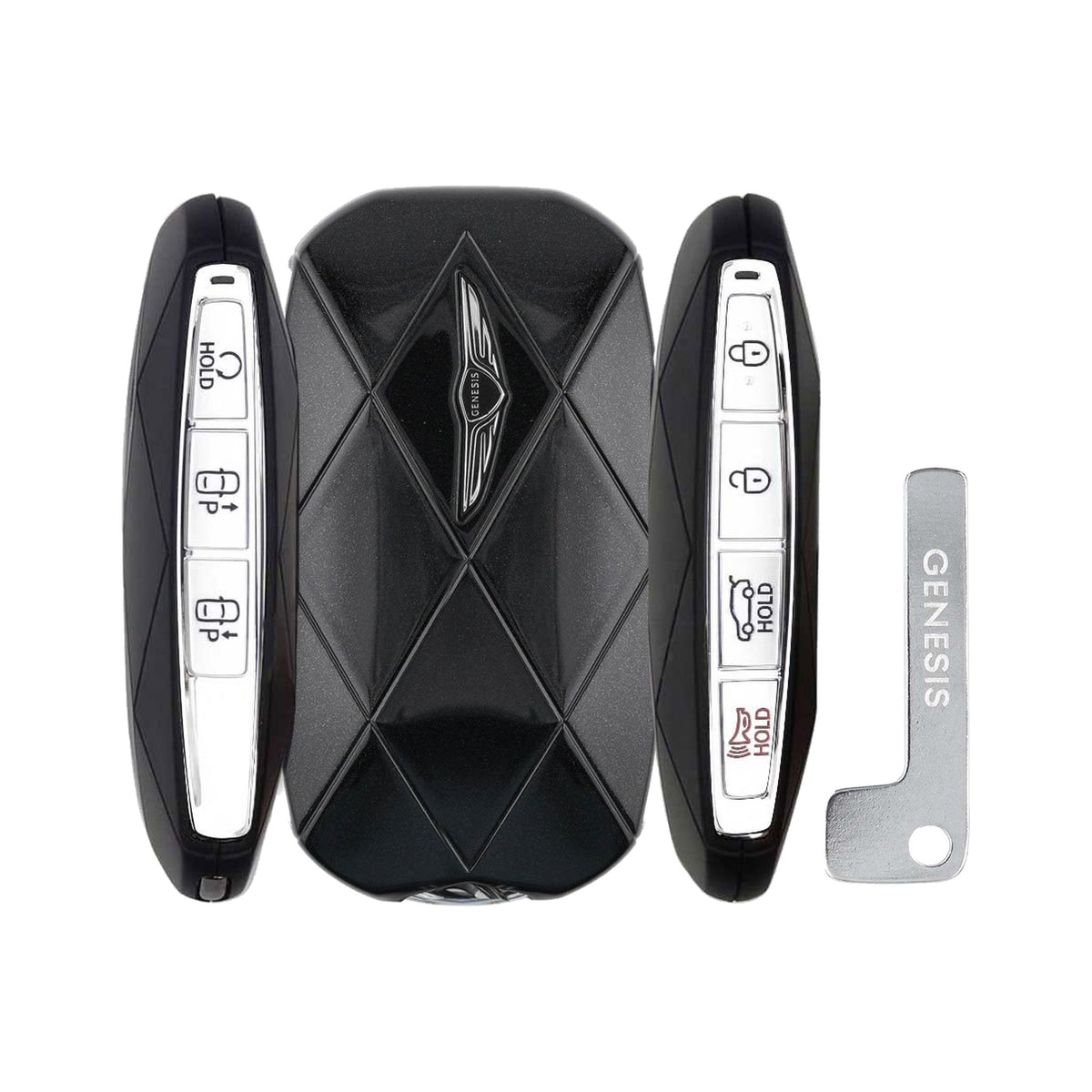 2024-2026 Genesis GV80  7-Button Smart Key  PN: 95440-T6AA0  TQ8-FOB-4F75U44 - both button edges, back and emergency key