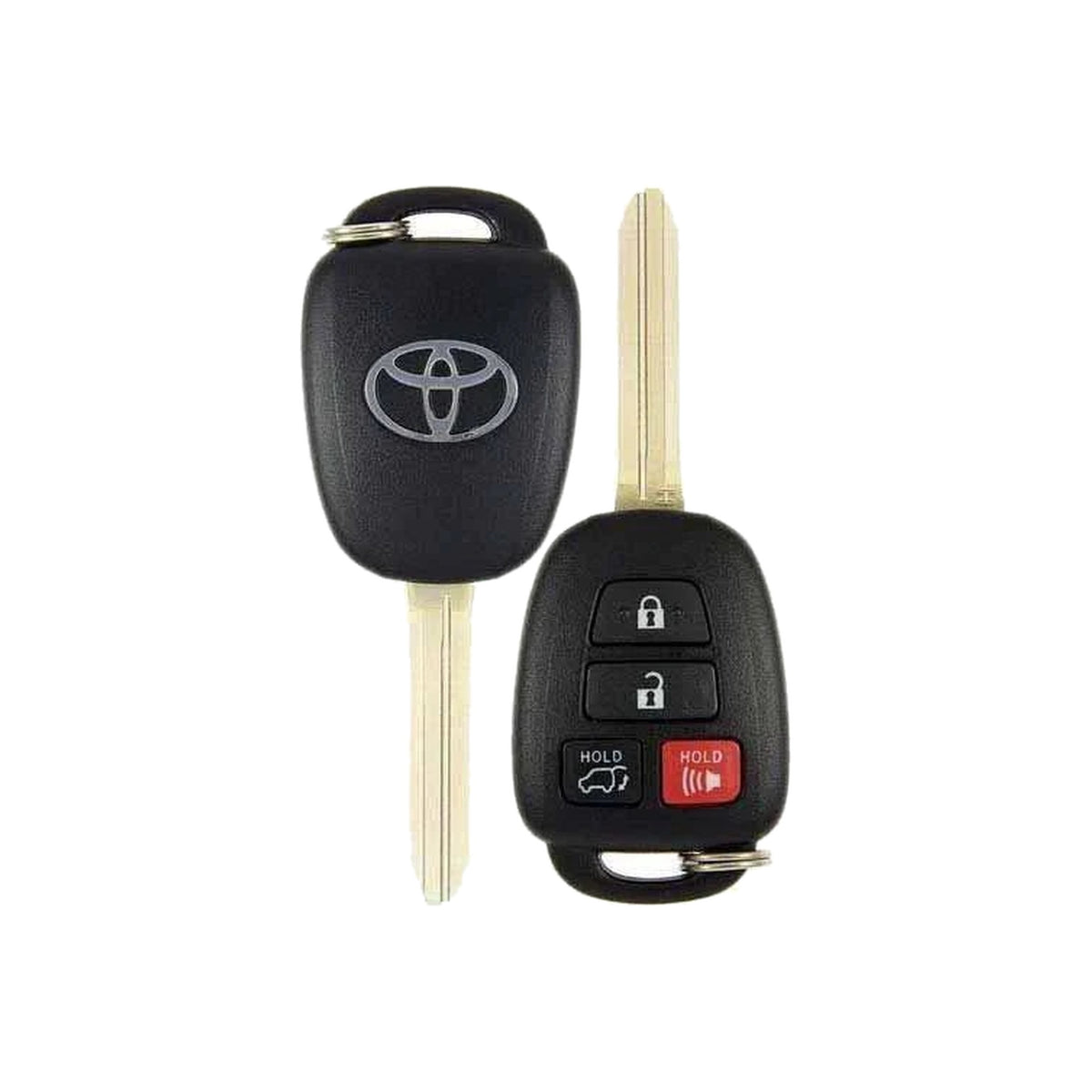 2013-2019 Toyota Highlander  RAV4  4-Button Remote Head Key  PN: 89070-0R100  GQ4-52T  H Chip - front and back