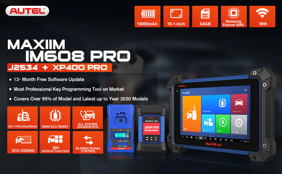 Autel - MaxiIM IM608 Pro Key Programming & Diagnostic Tool + Autel G-Box3 + APB112