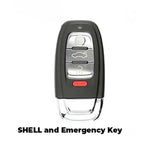 2008-2012 Audi / 4-Button Smart Key SHELL for IYZFBSB802 / AFTERMARKET