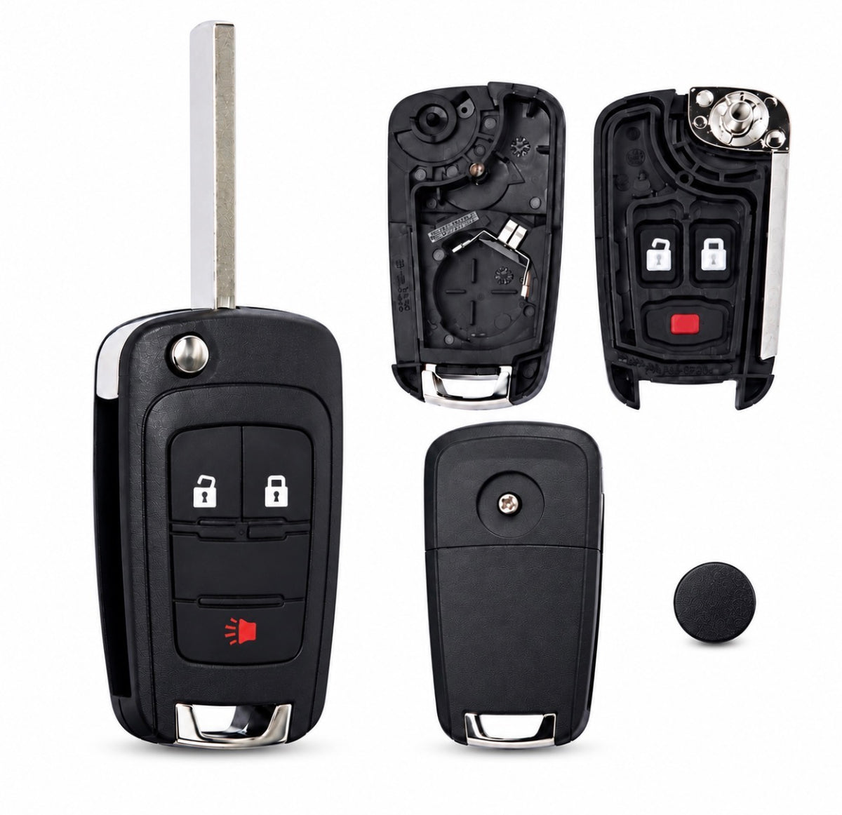 GM Remote Flip Key Shell | 3-Button HU100 | OHT01060512