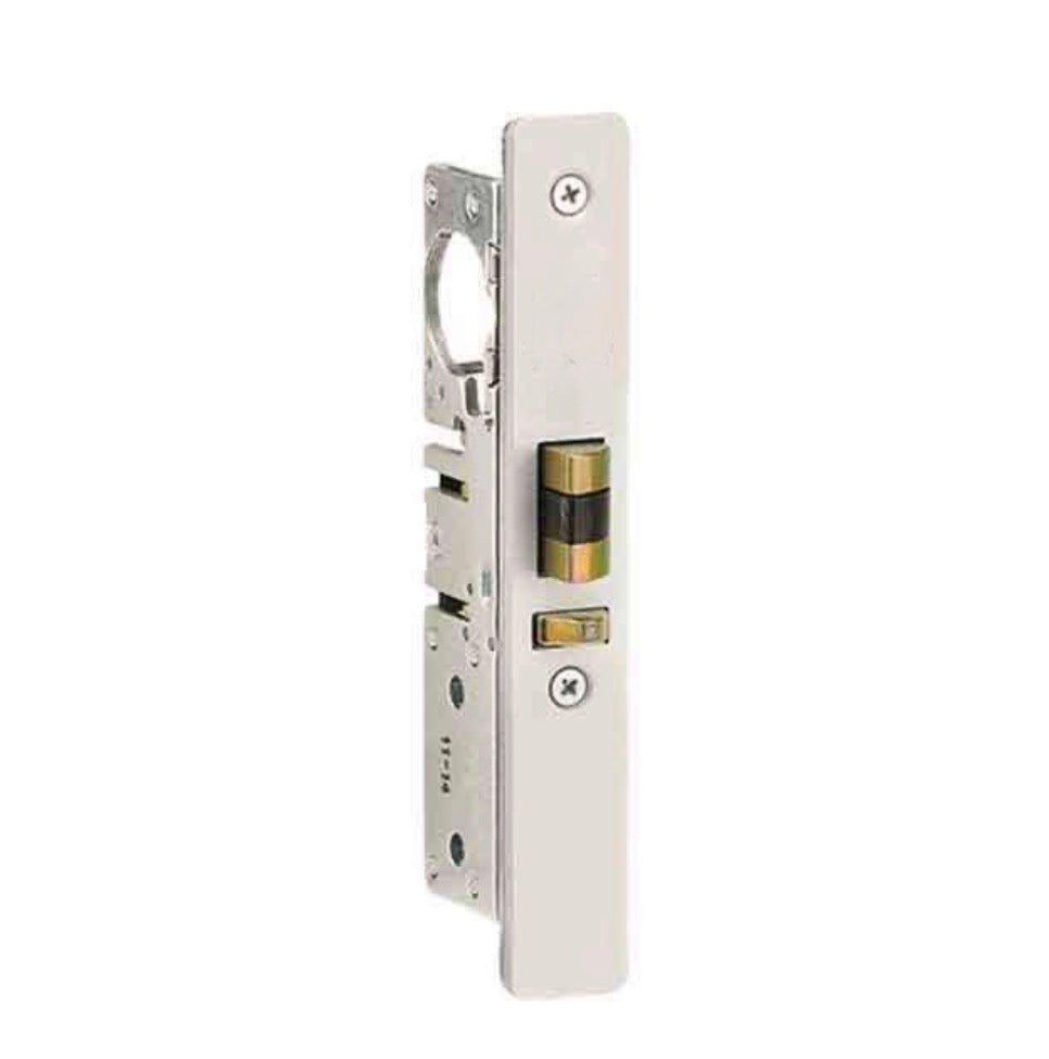 Maxtek - 4510 - Standard Duty Deadlatch - Optional Backset Size - RH / LHR - Mortised 4-5/8" - FLT/ST - Flat Faceplate - Aluminum - Metal Door