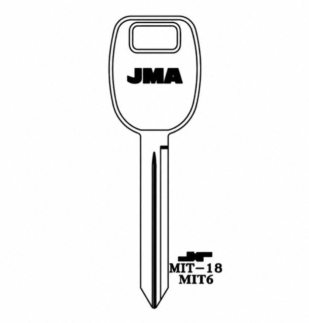 JMA Mitsubishi MIT6/Metal Key Blank