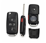 2011-2013 Volkswagen Golf / 5-Button Flip Key SHELL ONLY / PN: 561837-202-D / NBG010206T / AFTERMARKET