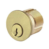 Maxtek - Premium Mortise Cylinder - 1" / Brass Finish / SC1 / KW1