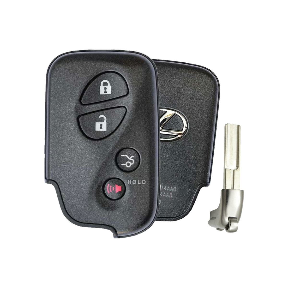 Genuine Lexus 89904-30270 HYQ14AAB 4-button smart key, front and back, with emergency key