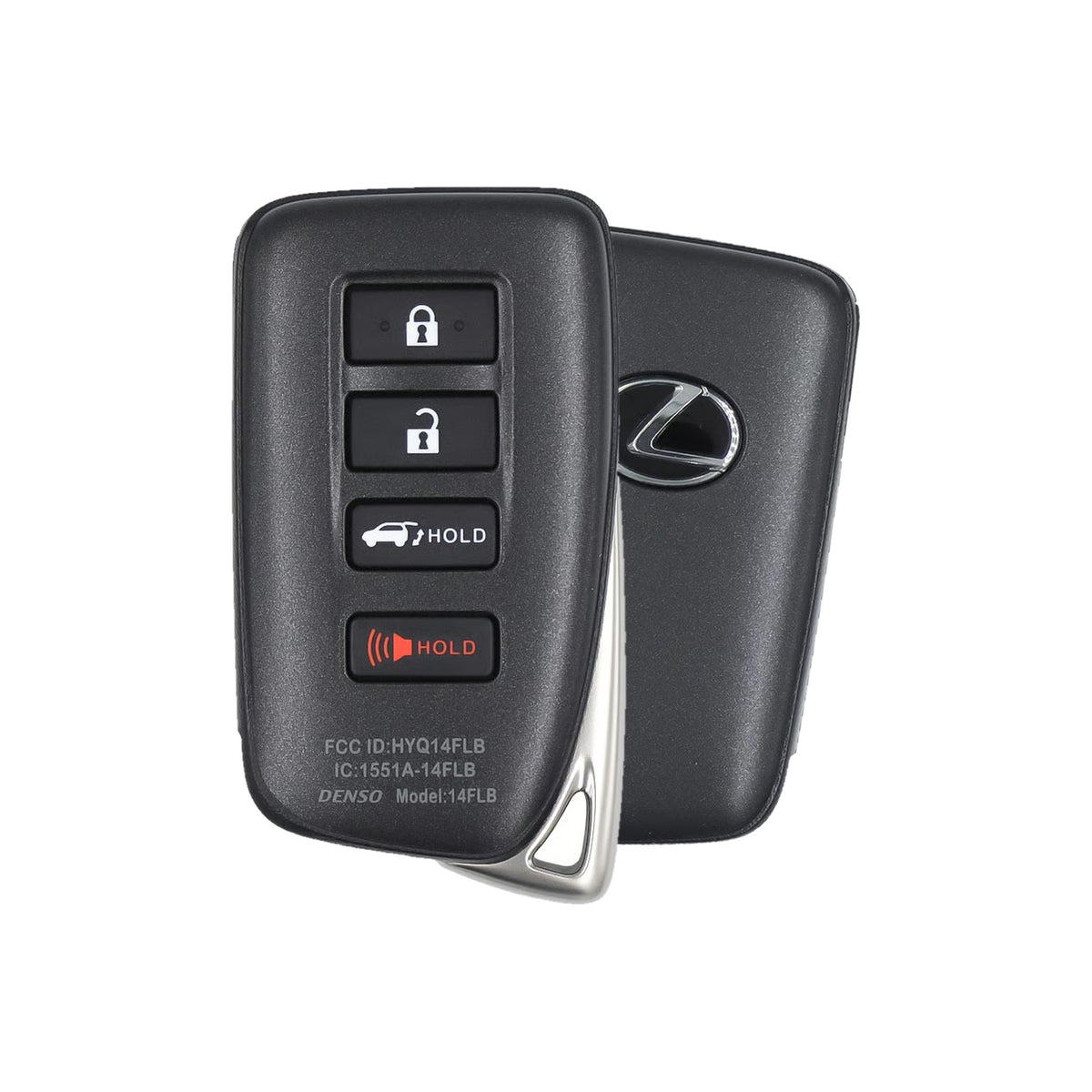 Genuine Lexus 89904-48V80 HYQ14FLB 4-button smart key, front and back