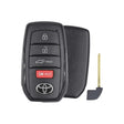 Genuine Toyota Corolla Cross 8990H-0A021 HYQ14FBW 4-button smart key, front and back, with emergency key