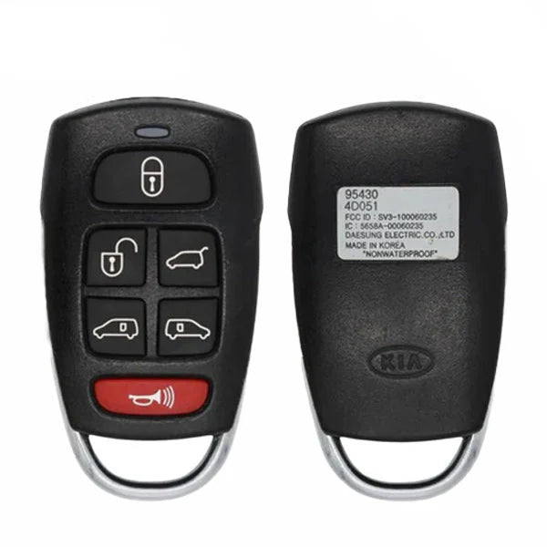 2006-2013 Kia Sedona / 6-Button Keyless Entry Remote / PN: 95430-4D050 / SV3-100060235 / OEM REFURB