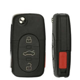 1997-2005 Audi A4 / A6 / A8 / 4-Button Flip Key / PN: 4D0837231E / MYT8Z0837231 / 315 MHz / AFTERMARKET