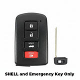 2012-2019 Toyota / 4-Button Smart Key SHELL / HYQ14FBA / AFTERMARKET