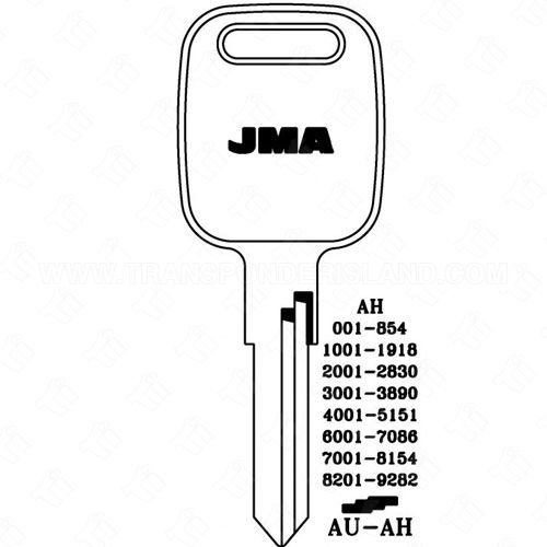 JMA Audi Porsche Volkswagen X139/V35 Metal Key Blank