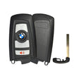 BMW F Series 4-Button Smart Key FEM-BDC 433 MHz Black - front, back and emergency key