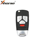 Xhorse - XKAU22EN / VVDI VVDI2 Wireless Flip Remote Key 3+1 Button Audi Style / Without Transponder / 2nd Gen