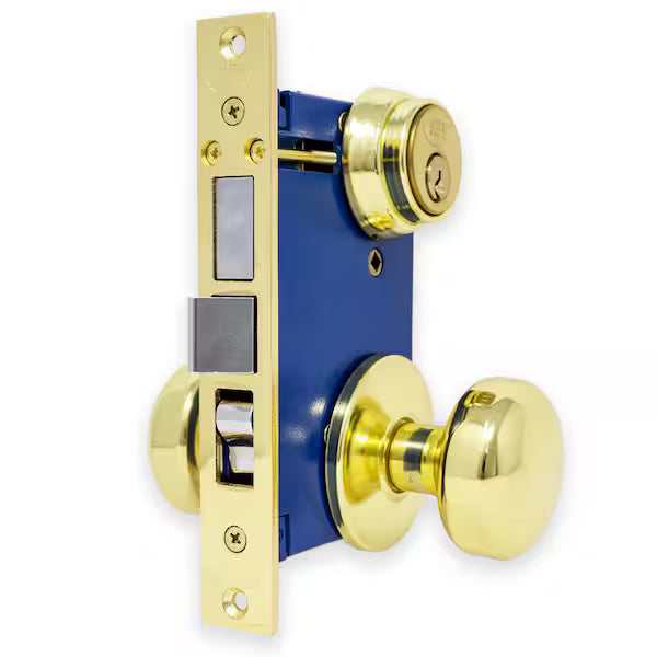 Maxtek - Heavy Duty ORNAMENTAL Iron Gate Double Cylinder Mortise Lockset 2-1/2" Backset 1"X 7-1/8" Faceplate